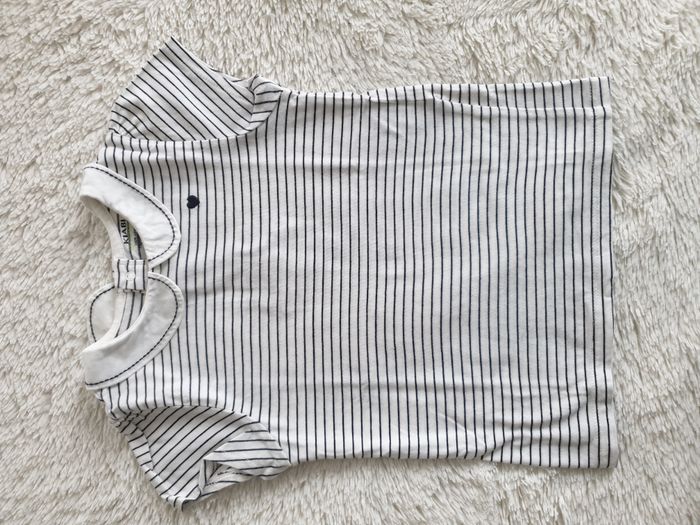 Tshirt MC rayé blanc et marine - 36M - Kiabi