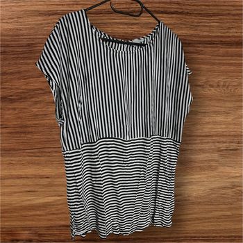 Haut manches courtes rayé bleu/blanc, H&M - 40/L