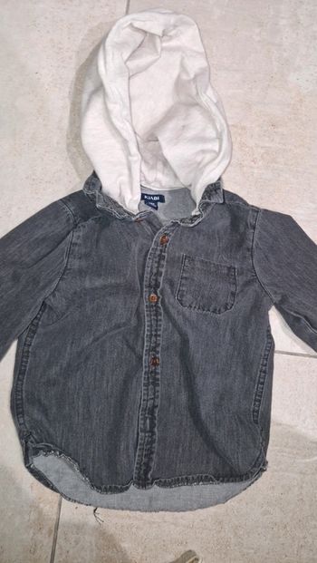 Chemise jean capuche
