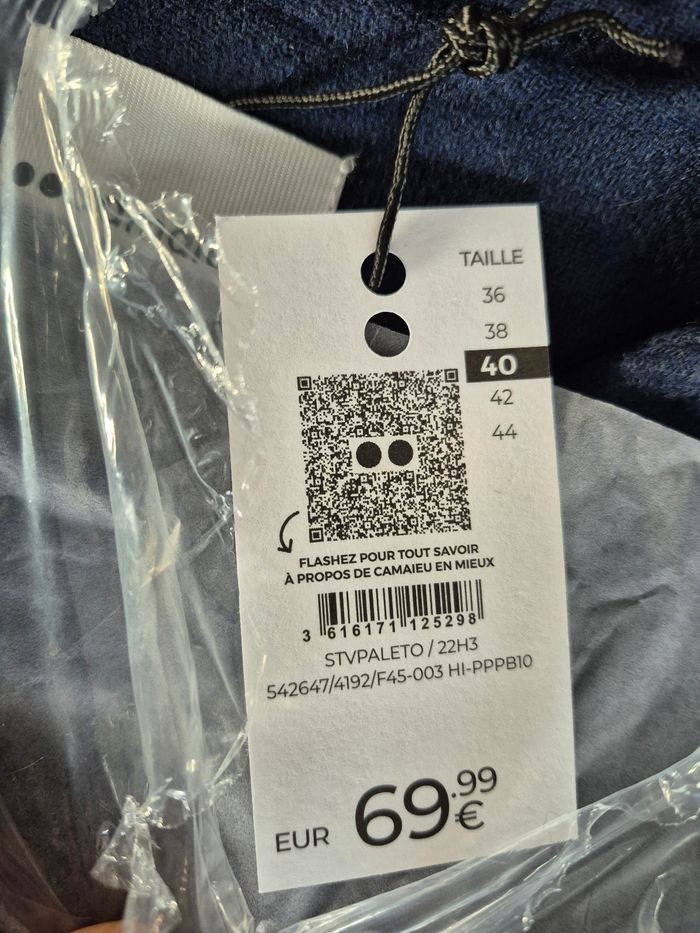 Manteau court Femme Bleu Marine Taille L/40 - photo numéro 3