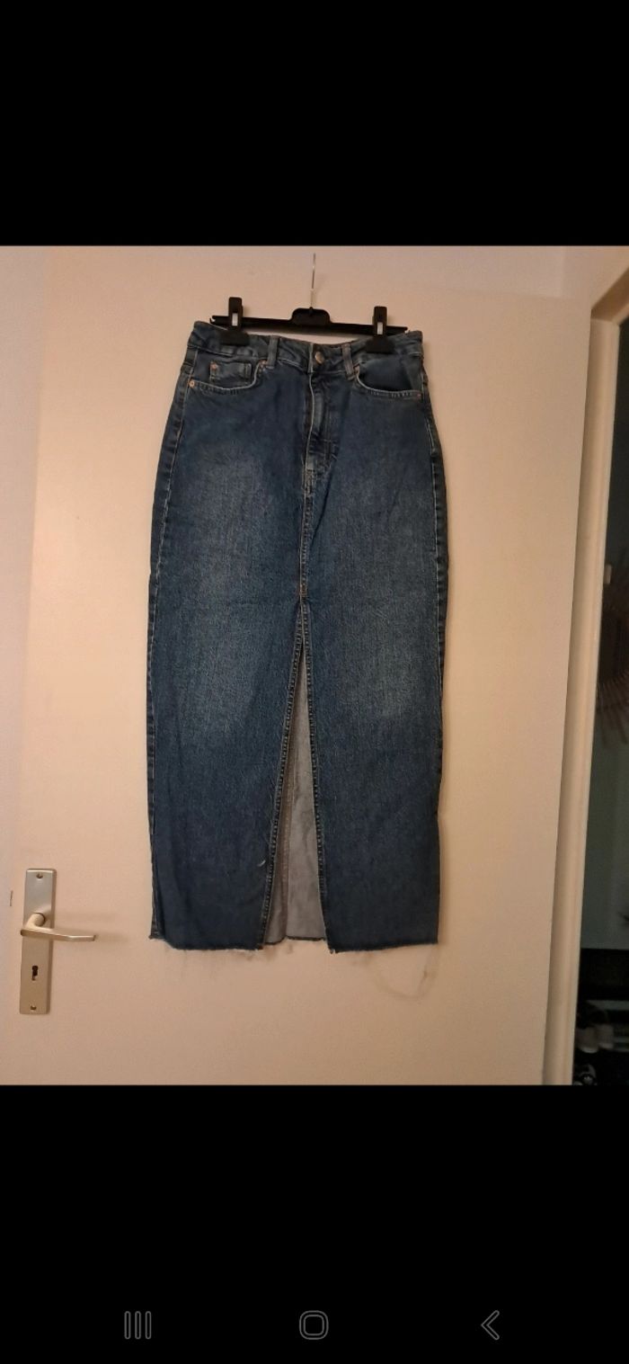 Jupe longue en jean stradivarius