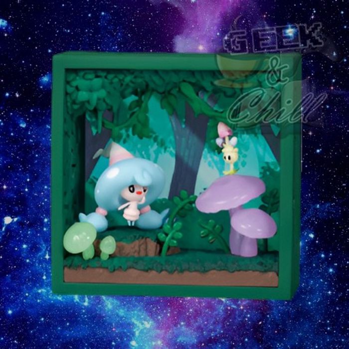 Figurine Re-Ment Pokémon - Frame Deep Wood - Chapotus et Spododo