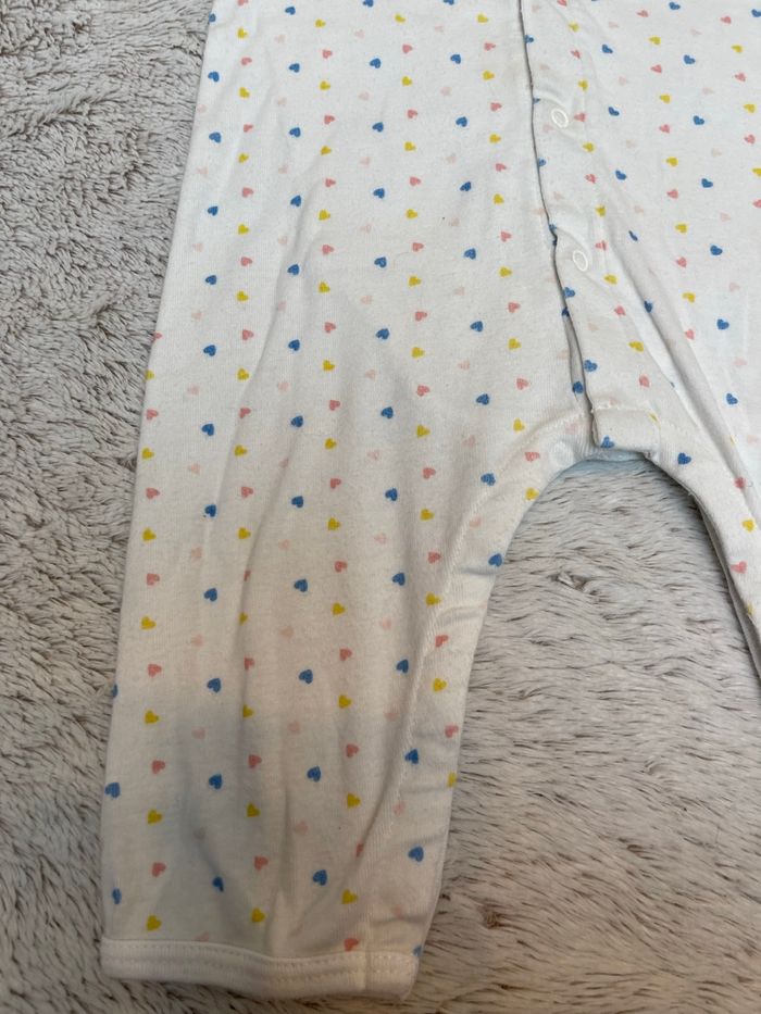 Bodyjama blanc cœur de couleur - Petit Bateau - photo numéro 3