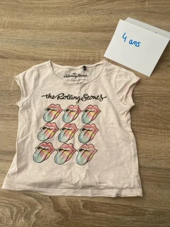 T-shirt fille Ikks 4 ans Rollin stones