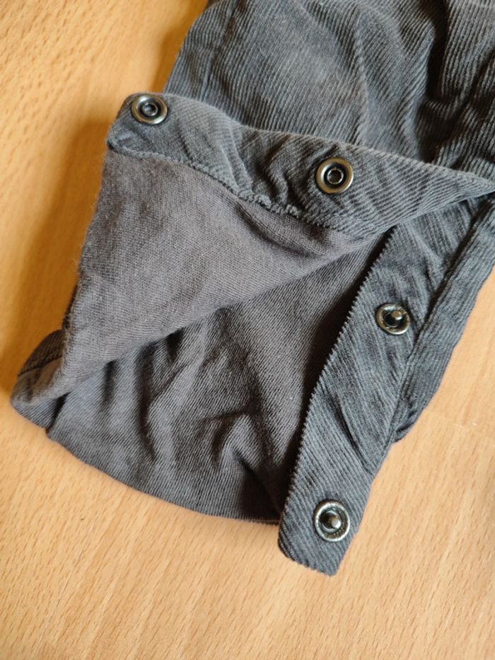 Lot tenue Neuve salopette velours doublé coton Vertbaudet + t-shirt manches longues 3 pommes - photo numéro 5