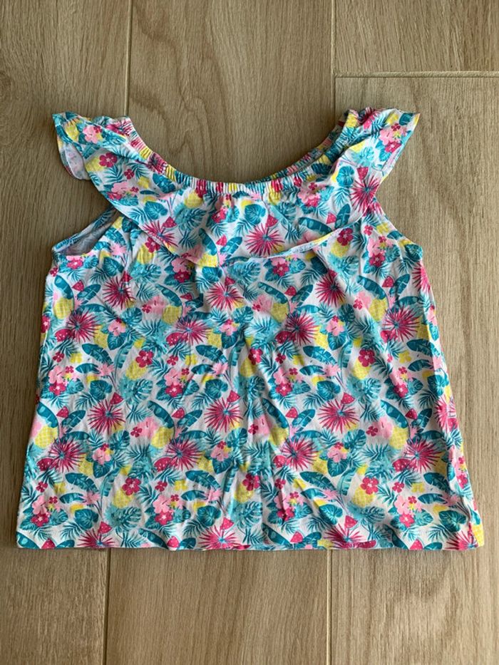 T-shirt sans manches à volants 8 ans