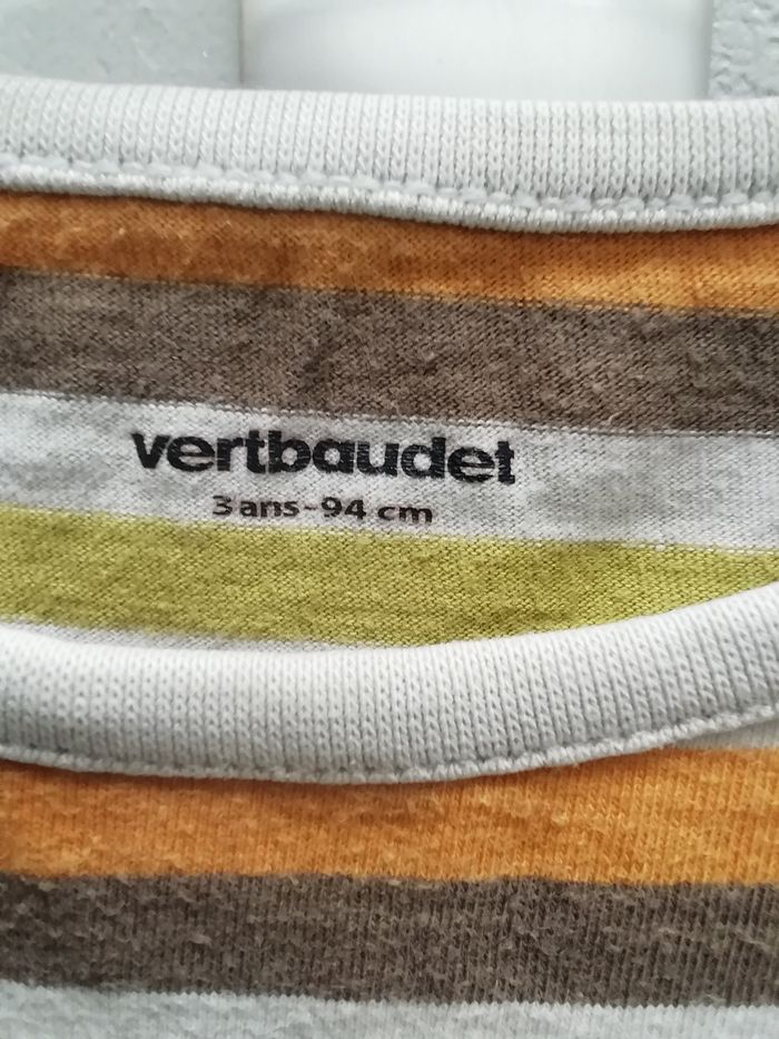 Vends t-shirt garçon été rayé multicolore - photo numéro 3
