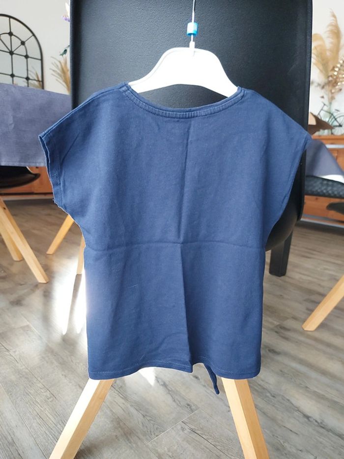 Tee-shirt manches courtes Vertbaudet 4 ans bleu marine sequins - photo numéro 8