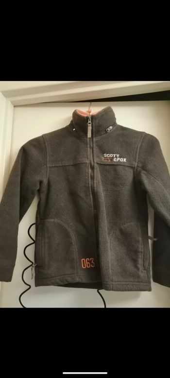 Veste polaire Scott & Fox marron. Taille 10 ans