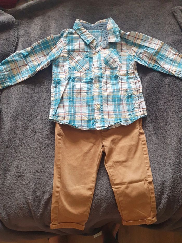 Ensemble pantalon + chemise 18 mois