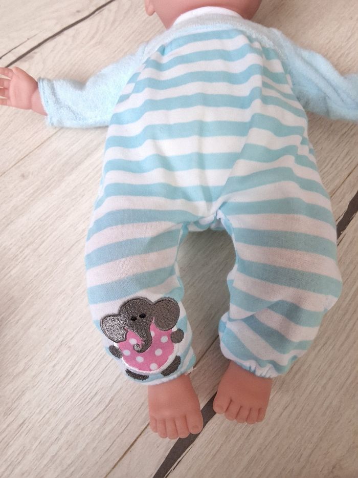 Poupée poupon bleu 38 cm - photo numéro 5