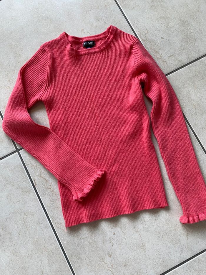 Pull maille fille rose Kiabi 4 ans - photo numéro 3