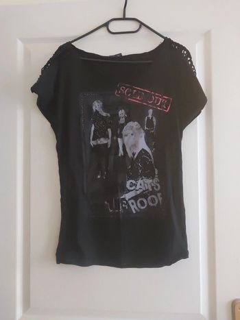 T-shirt noir strass pimkie taille 38