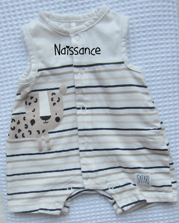 Barboteuse/combishort naissance