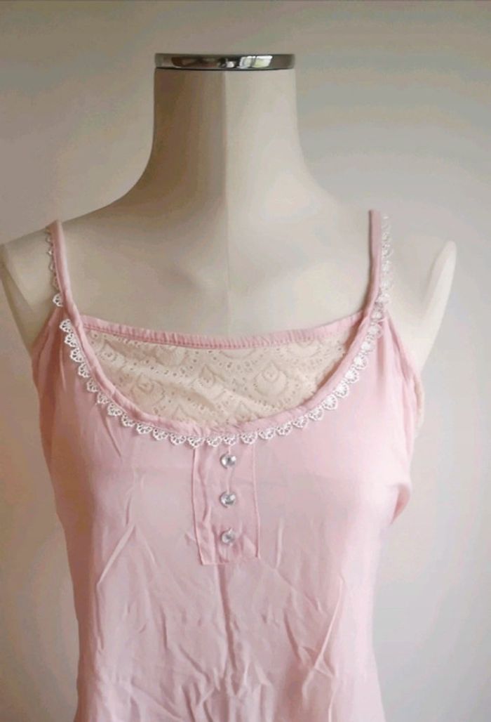 Débardeur rose dentelle - small lumineux - photo numéro 2