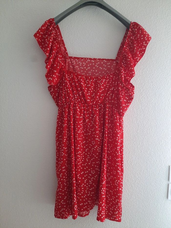 Robe rouge motif cœur 2XL - photo numéro 3