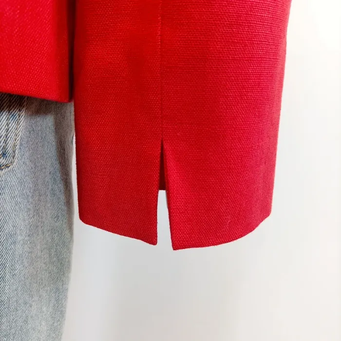 Veste été habillée  rouge fermé avec un lien (A1005) - photo numéro 7