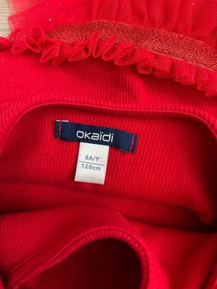 Robe festive rouge Okaïdi, huit ans - photo numéro 3