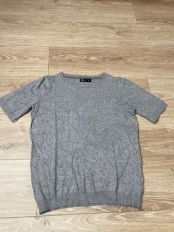 Pull col rond courtes manches