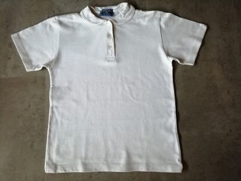 Polo manches courtes blanc Taille 138/10 ans  A l heure anglaise