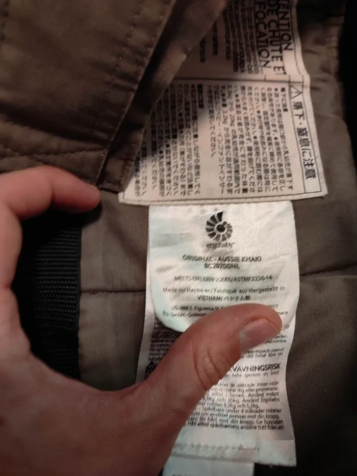 Porte bebe souple ergonaby original avec réducteur nouveau né - photo numéro 3