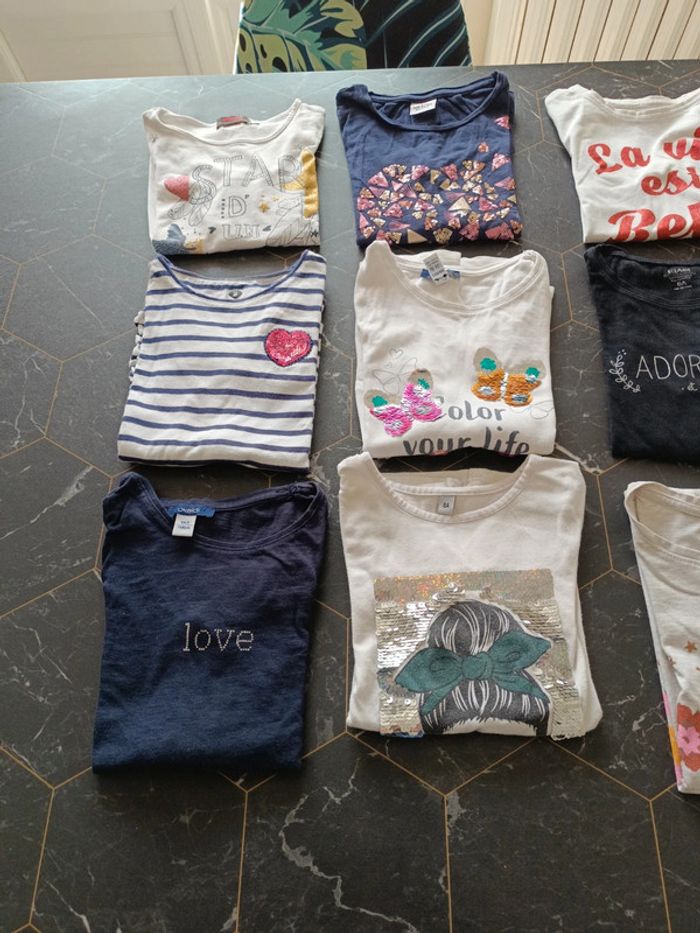 Lot 10 Tee shirts manches longues - photo numéro 2