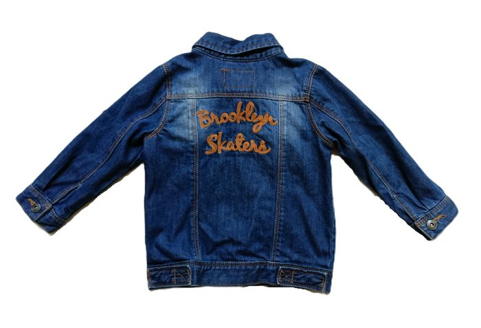 Veste en jean bleu marine effet délavé. Tape à l'oeil. Taille 2 ans. 86 cm - photo numéro 7