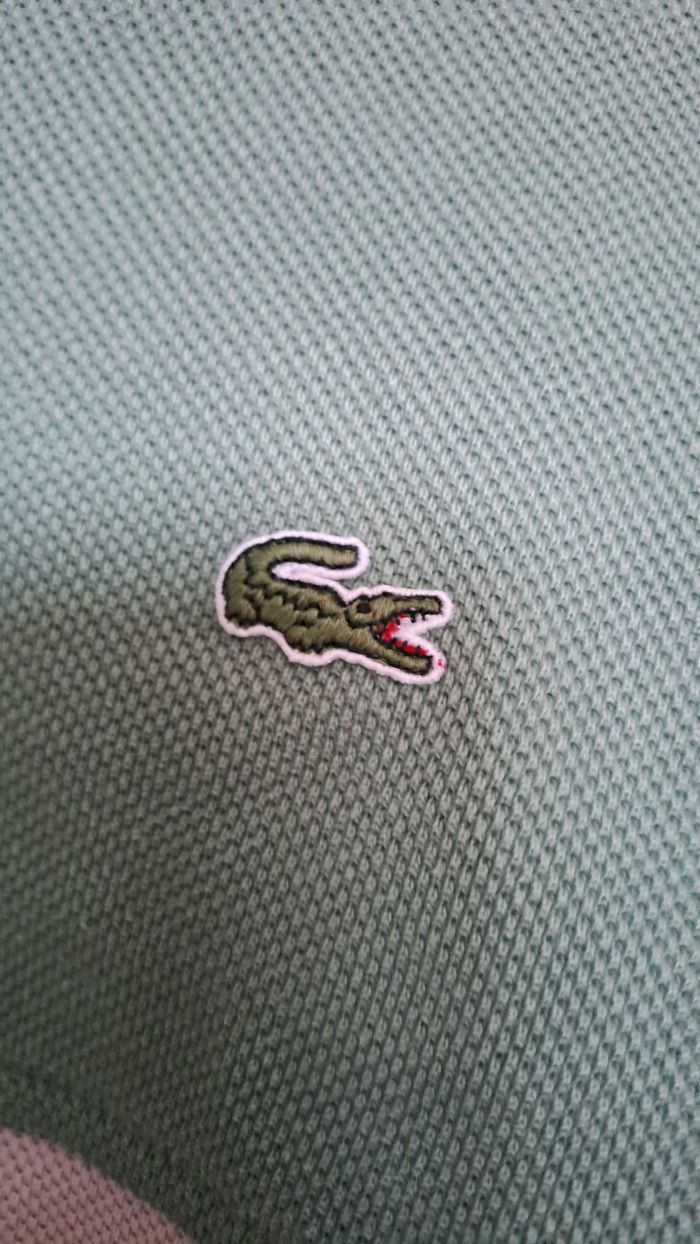 Pull Lacoste vert et bleu vintage - photo numéro 7