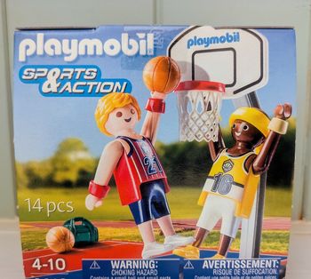 Playmobil 9210 Joueurs de Basket-ball avec panier