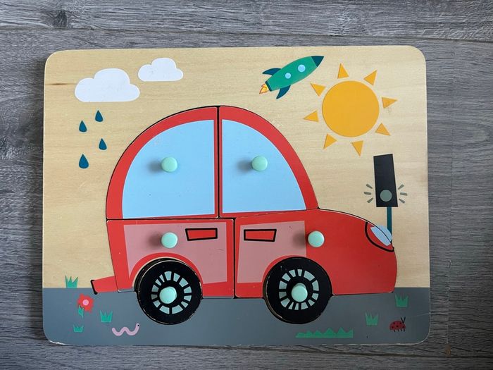 Premier puzzle - bois 6 pièces - photo numéro 2