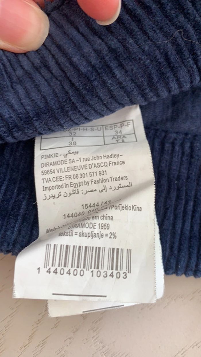 Short velour bleu marine Pimkie - photo numéro 3