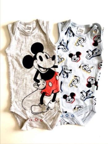 2 Bodies sans manches 0-1 mois