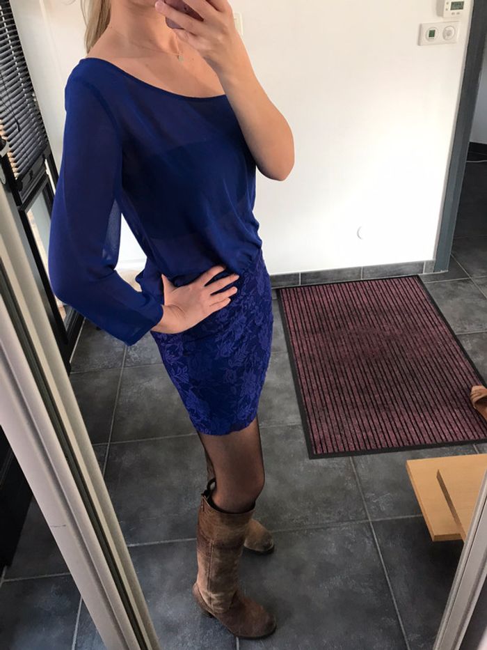 Robe bleue Zara - photo numéro 4