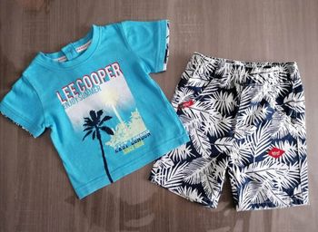 Ensemble T. Shirt/ bermuda palmiers Lee Cooper 6 mois