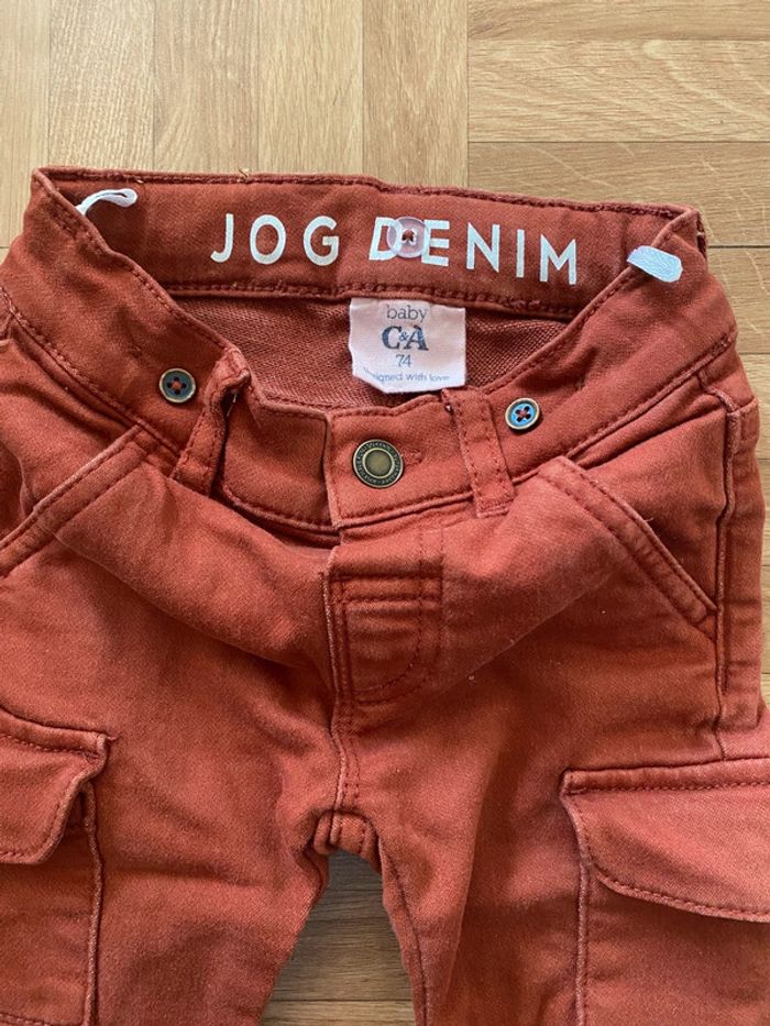 Pantalon jean marron cuivre taille 12 mois C&A - photo numéro 2