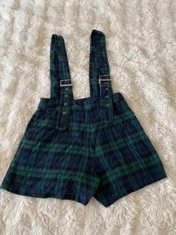 Short à carreaux et à bretelles Shein taille XS