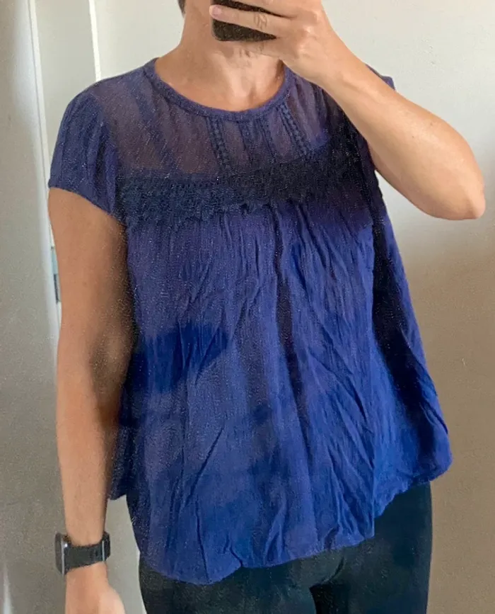 Petite blouse bleue nuit - photo numéro 3
