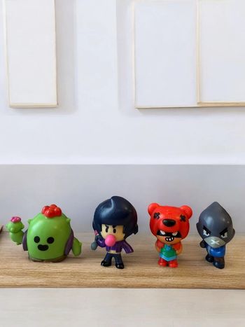 Lot 4 Figurines Brawl Stars 4,5cm – Spike et Crow Rares