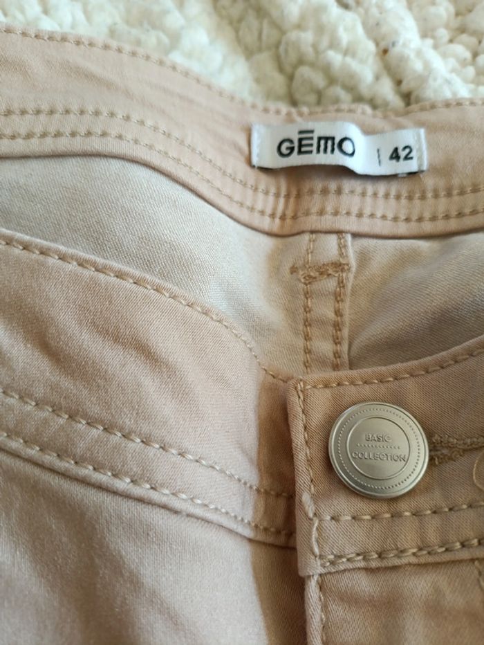 Gémo beige rose clair – taille 42 – coupe slim mignon cute kawaii - photo numéro 2