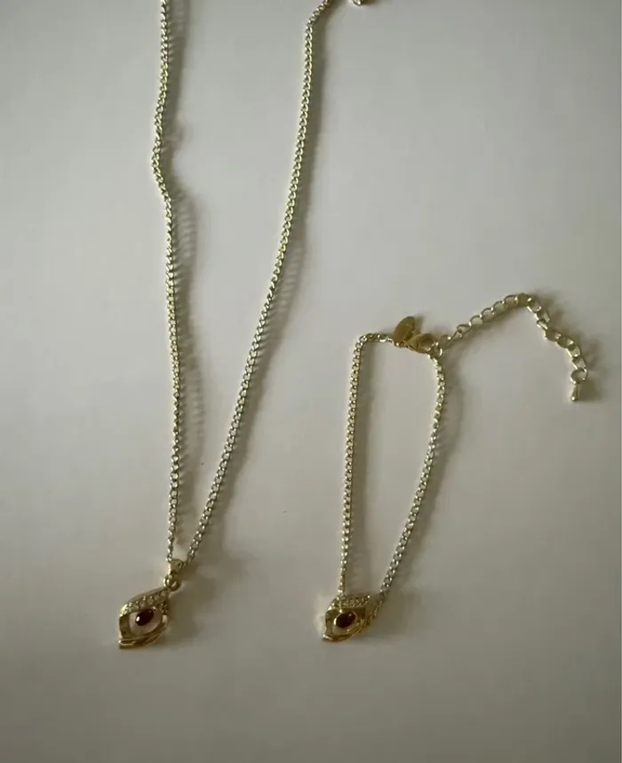 Parure collier et bracelet vintage - photo numéro 2