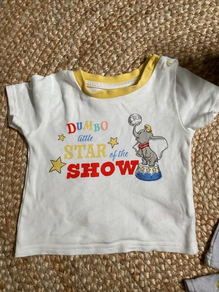 Lot 2 pyjamas dumbo 6/9 mois primark disney - photo numéro 6