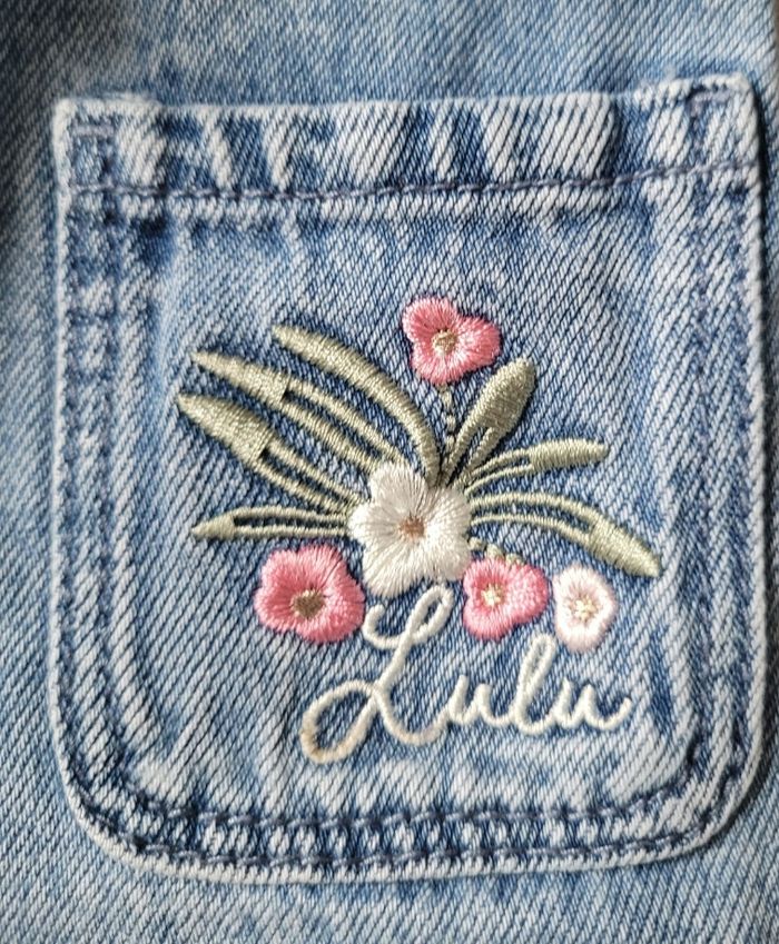 Ensemble blouse fleurie et jeans coupe wide taille 4 ans - photo numéro 7