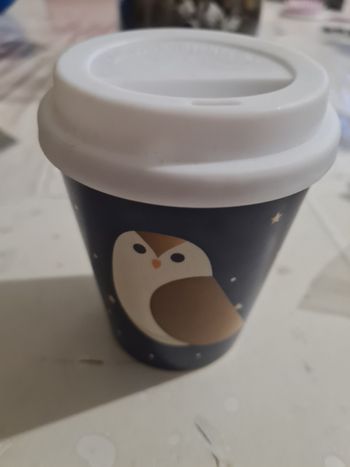 Verre mug avec couvercle souple en plastique