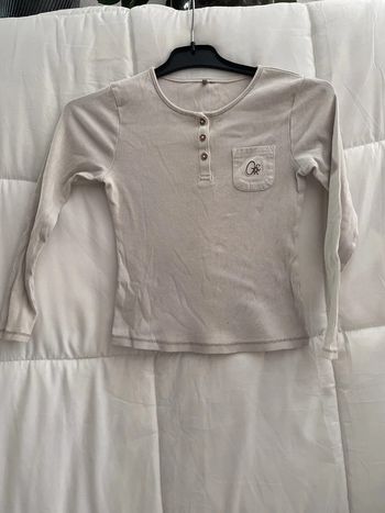T-shirt sans marque crème taille 8 ans / 128 cm