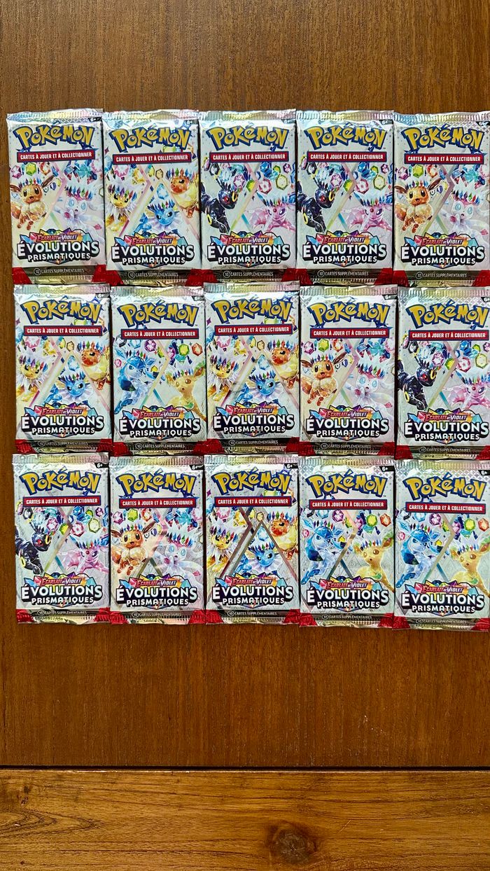Boosters Pokemon Evolutions Prismatiques EV8.5 lot de 15