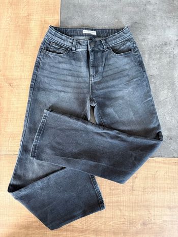 jean gris noir délavé cropped fille 12 ans kiabi tendance taille ajustable