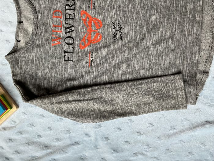 sweat gris chiné impression devant 12 ans - photo numéro 4