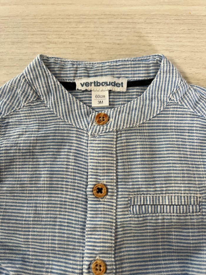 Chemise bleu Verbaudet 3 mois - photo numéro 4