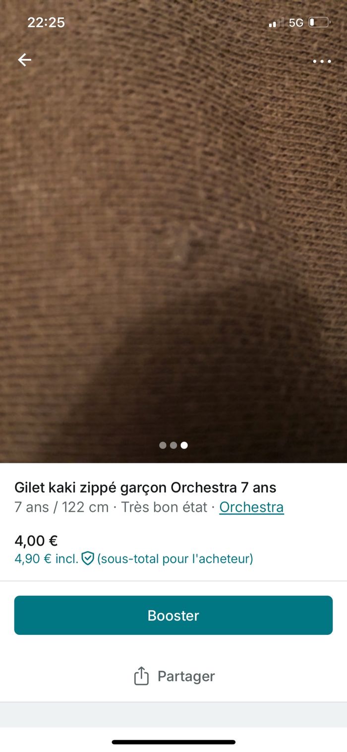 Gilet kaki zippé Orchestra 7 ans garçon - photo numéro 4