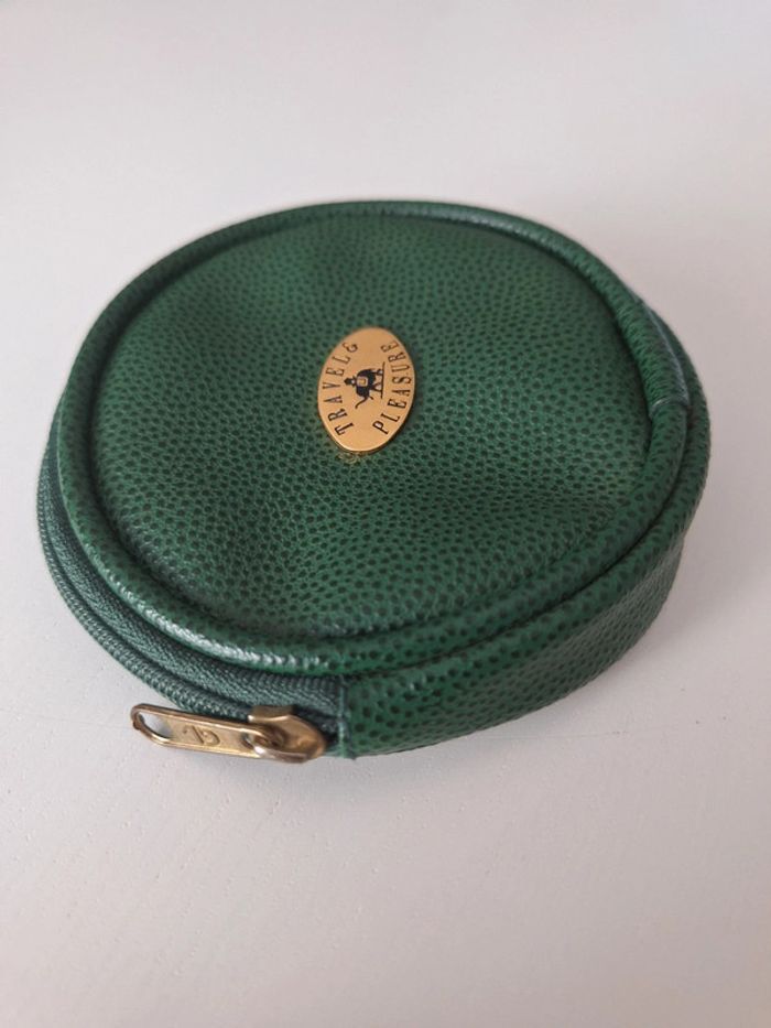 Petit porte-monnaie rond vert Travel & Pleasure - photo numéro 2